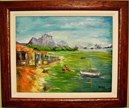 Elliot Fallas! &quot;Capri Memories&quot; Framed Original Oil Painting/Canvas/Signed/COA - £319.81 GBP