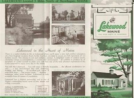 Lakewood Maine Brochure 1930&#39;s Theatre Cottages Shanty Lunch Skowhegan M... - £21.80 GBP
