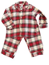 POTTERY BARN KIDS Pajamas MORGAN Plaid Flannel 2 Piece Red White 3T NWT - £15.05 GBP