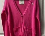 Ambercrombie Kids Cardigan Sweater Girls Size XL Barbiecore Hot Pink V Neck - £10.60 GBP