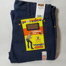 New Vtg Wrangler Cowboy Cut 13MWZ Original Fit Jeans Indigo Pro Rodeo 33 x 29 - £44.78 GBP