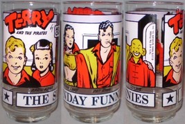 The Sunday Funnies Glass Terry and the Pirates - $8.00