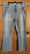 LL Bean Blue Jeans Womens 20 Reg Favorite Fit Stretch Denim Pants High Rise EUC - £17.01 GBP
