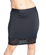 Plus Size Black Mini Skirt With Lace Bottom. Sexy Style Up To 44&quot;! Cross... - £28.76 GBP