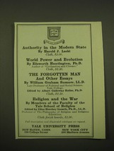 1918 Yale University Press Ad - Authority in the Modern State by Harold J. Laski - £14.78 GBP