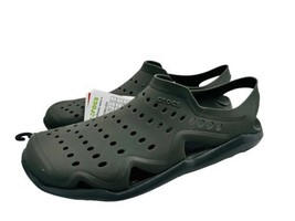 Crocs Swiftwater Wave Black Iconic Slip On Sandals Water Shoes Mens Size... - $29.44