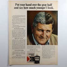 Vtg Great Day hair Dye for Men Remedy Gray Clairol Research Print Ad - $13.37
