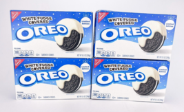 Oreo White Fudge Covered Chocolate Sandwich Cookie Holiday 8.5oz Lot of 4 bb3/24 - £27.02 GBP