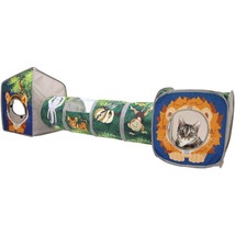 Feline Fun Collapsible Jungle Play Set Cat Tunnel - £27.16 GBP