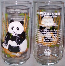 Burger Chef Endangered Species Glass The Giant Panda - £6.49 GBP