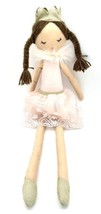 Mon Ami Princess Paige Soft Cloth Doll Pink Tutu Brown Hair Crown 22” Ballerina - £19.13 GBP