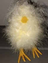 Chick Decor Fuzzy Easter Figure 4&quot; Yellow Feathers Standing Tabletop Sty... - $186.39 MXN