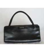 $1300 AUTH Gucci black leather handbag w/ contrast stitching - £153.40 GBP