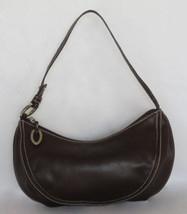 $1300 AUTH Oscar de la Renta brown leather handbag - £77.09 GBP