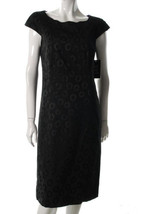 $148 Jax black-on-black patterned dress 4 NWT - £27.83 GBP