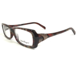 Salvatore Ferragamo Brille Rahmen 2650-B 600 Brown Rot Grau Horn 52-15-135 - £51.71 GBP