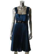 $179 JS Collections aqua pleated dress with sequins 8 NWT  *STUNNING* - £75.66 GBP