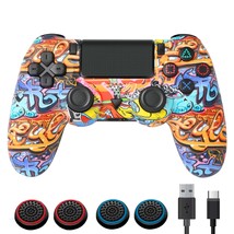 Controller Bluetooth Wireless Graffiti Design PS4 PC Compatible - £20.39 GBP