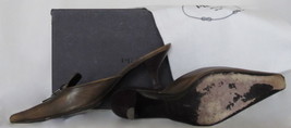 $600 AUTH Prada loafer-inspired leather slides 37.5 BOX - £74.49 GBP