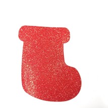 Greenbrier International Crafters Square 11 pc Red Stockings Glitter 4.5... - $4.25