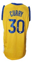 Stephen Curry Firmado Personalizado Amarillo Pro Estilo Baloncesto Maillot JSA - £468.08 GBP