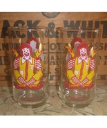 (2) Ronald McDonald Vintage Promo 16oz. McDonald&#39;s Glass Tumblers EX! - $465.25 MXN