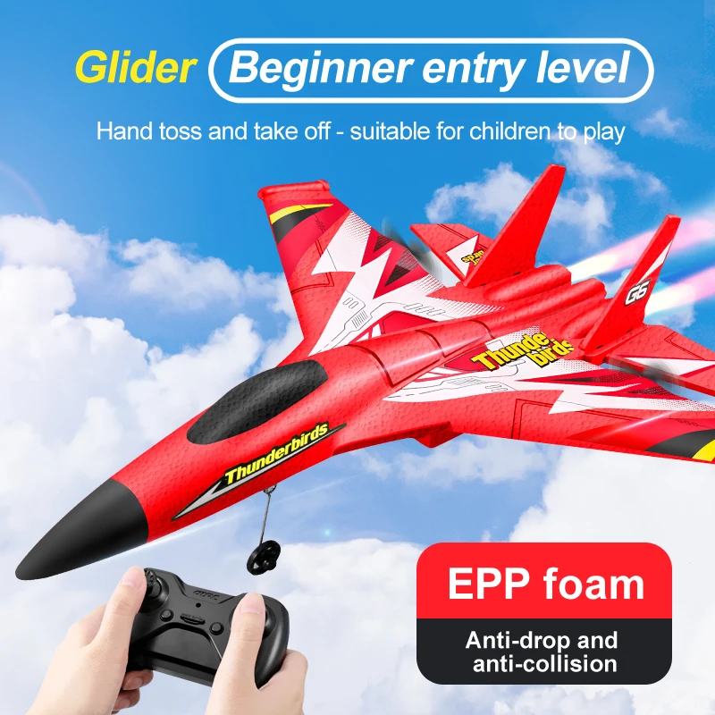 G6 RC Airplane 2.4GHz Foam Fixed Wing with Lights Radio Remote Control Plane - £38.52 GBP