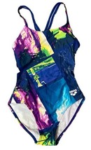 Arena Waterfeel X-life Eco One Piece Swimsuit Blue Multi Color Size 30 - £18.65 GBP