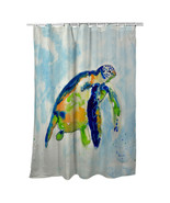Betsy Drake Blue Sea Turtle Shower Curtain - £85.65 GBP