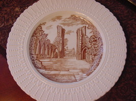 Royal Cauldon England Glastonbury Abbey Dinner Plate, 9 3/4&quot;, Brown/Ivory - £8.79 GBP