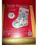 Craft Holiday Needle Treasures Kit Winter White Stocking Christmas Cross... - $539.88 MXN