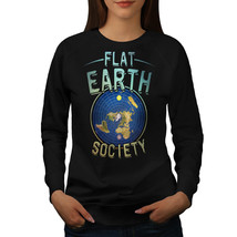 Wellcoda Flat Earth Society Womens Sweatshirt, Movement Casual Pullover ... - $28.91+
