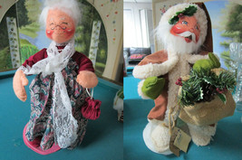 Annalee Christmas Dolls Old World Santa, Mrs Santa Goes For A Visit ^^ - $75.99