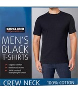 Kirkland Men’s Crew Neck Tees, 6-pack - BLACK Size L - $38.99