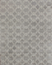 Moroccan Scroll Tile Gray 8&#39; x 10&#39; Contemporary Handmade Woolen Area Rug... - $599.00