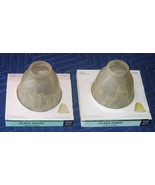 Vintage Look Frosted Crackle Glass Light Shades Set of Two (2) NEW in Box - $29.99
