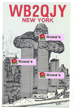 1985 RARE Postcard Art signed RINT King Kong NY Twin Towers Mark Levy QS... - $89.99
