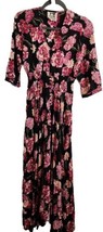 Jaase Anthropologie Maxi Dress Size Small Floral Button Front V Neck Beach Boho - £30.07 GBP