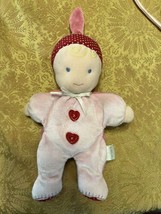 Rare Carters Classics plush baby doll pink outfit 12&quot; weighted bottom lovey - $19.75