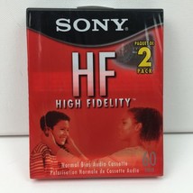 Sony Set of 2 High Fidelity 60 Minutes Normal Bias Audio Cassette Music Voice - $14.99