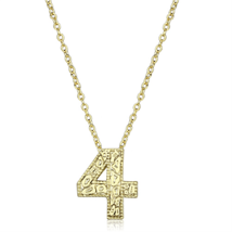 LO3462 - Flash Gold Brass Chain Pendant with Top Grade Crystal  in Clear - $383.87 MXN