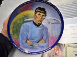 Star Trek Mr. Spock Collectible Plate Hamilton COA 1983 - £58.25 GBP