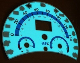 98 99 00 01 02 03 04 VW Beetle Bug Volkswagen Automatic White Face Glow Gauges - £19.38 GBP
