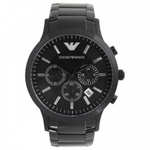 Emporio Armani AR2453 Gents Black Stainless Steel Watch - £98.98 GBP