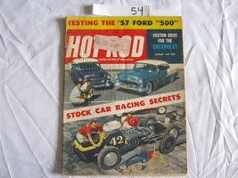 Hot Rod Magazine January 1957 &#39;57 Ford 500 &#39;41 Ford &#39;54 Olds V8 &#39;57 Merc - £22.85 GBP