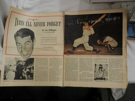 Joe DiMaggio baseball story minneapolis tribune photos 1952 vintage magazine - £23.59 GBP