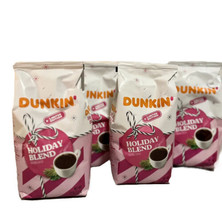 Lot Of 4 Dunkin Donuts Holiday Blend 11 Oz Ground Coffee.  Best By 10/2024 - $39.99