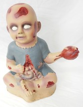 Life Size Halloween Zombie Baby Props Posable Non animated Evil Baby with guts - $33.99