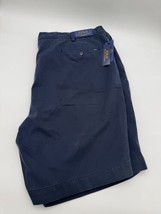 Polo Ralph Lauren Shorts Men 48B Navy Blue Chino Stretch Classic Fit Gol... - £37.27 GBP