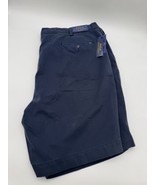 Polo Ralph Lauren Shorts Men 48B Navy Blue Chino Stretch Classic Fit Gol... - £36.78 GBP
